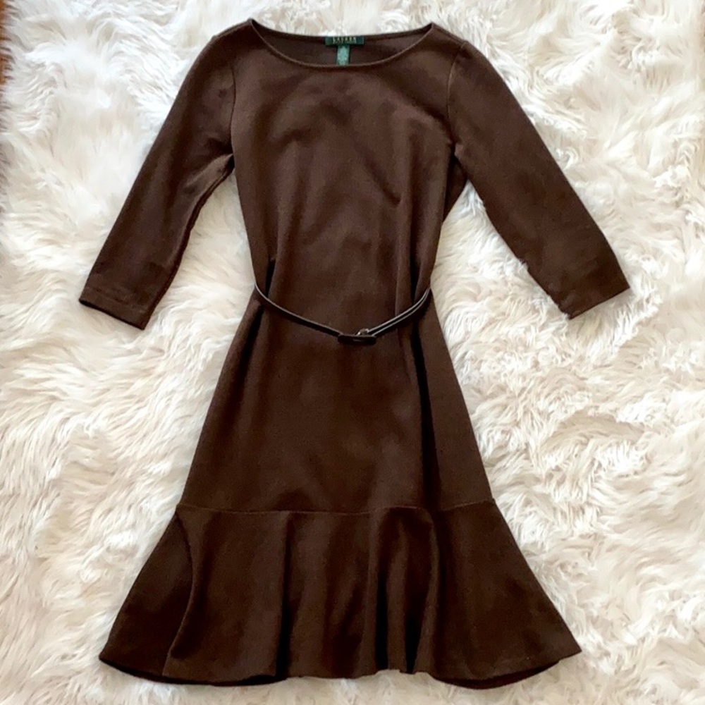 Ralph Lauren brown mini dress